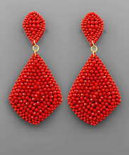 Load image into Gallery viewer, Bead Rhombus Dangle Earrings
