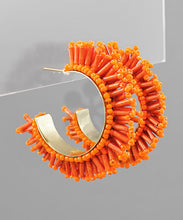 Load image into Gallery viewer, Bar Fringe Open Hoops
