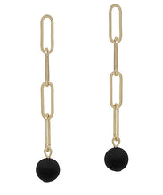 Load image into Gallery viewer, Chain &amp; Ball Earrings
