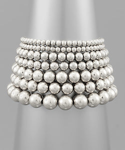 7 Row Metal Ball Bracelets