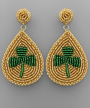 Load image into Gallery viewer, Shamrock TearDrop Earrings
