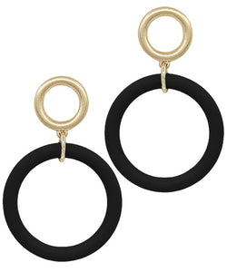 Color Link Circle Earrings