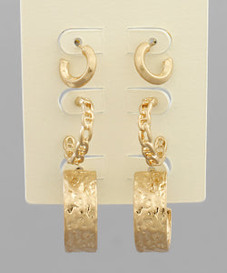 3 Style Hoops Set