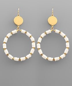 Circle Rubber & Metal Earrings