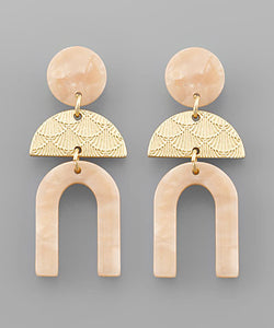 Disk Arch Dangle Earrings