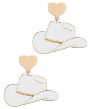 Load image into Gallery viewer, Cowboy Hat Enamel Earrings
