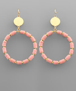Circle Rubber & Metal Earrings