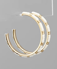 Load image into Gallery viewer, Color Rubber Beads Hoops
