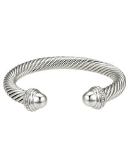 Load image into Gallery viewer, Crystal &amp; Cable Cuff Bracelet
