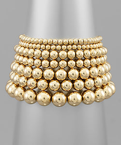 7 Row Metal Ball Bracelets
