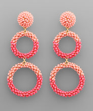 Load image into Gallery viewer, Seed Beads Double Circle Earrings

