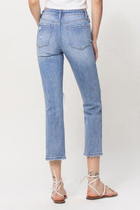 Melissa Mid Rise Regular Straight Jeans- Medium Wash