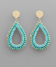 Load image into Gallery viewer, Braided Raffia Teardrop Earrings
