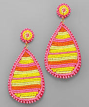 Load image into Gallery viewer, Beaded Teardrop Earrings
