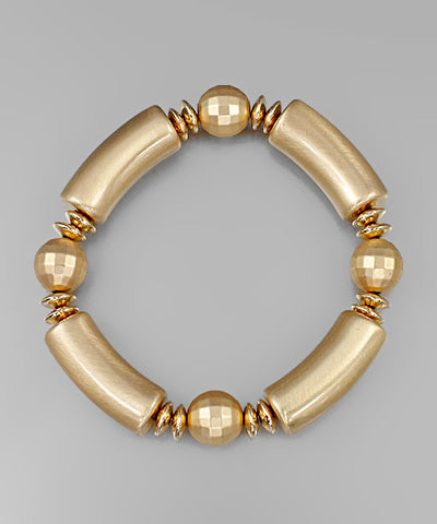 4 Parts Cylinder & Disk Ball Bracelet