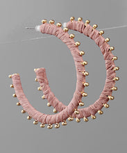 Load image into Gallery viewer, Raffia Flat Hoops
