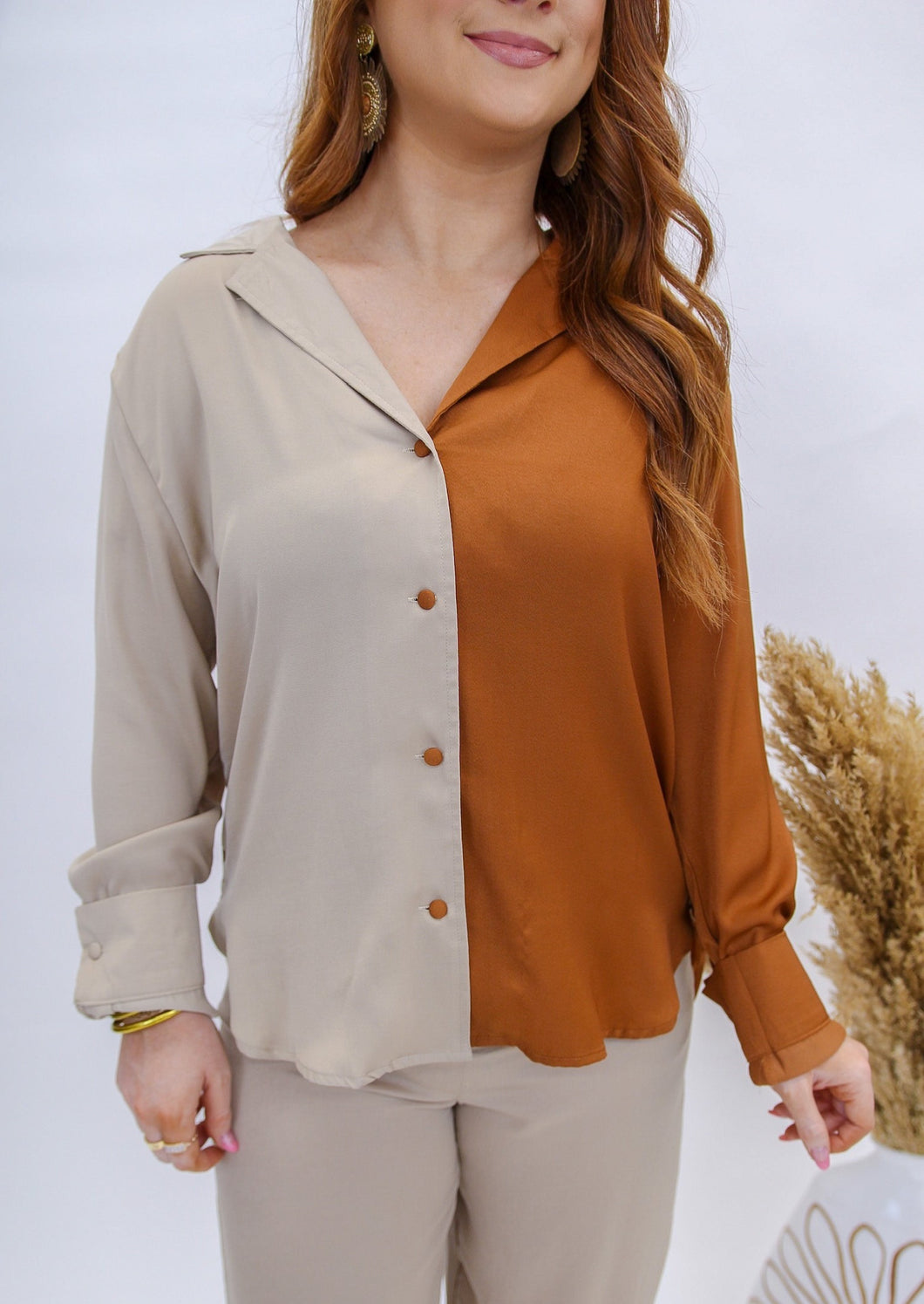 Courage Color Black Shirt- Taupe