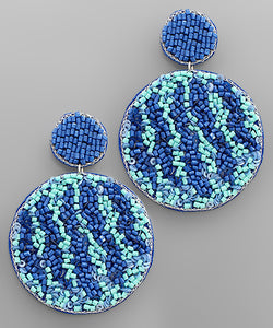 Multi Bead 2 Disk Earrings