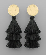 Load image into Gallery viewer, Disk &amp; Tassel Earrings
