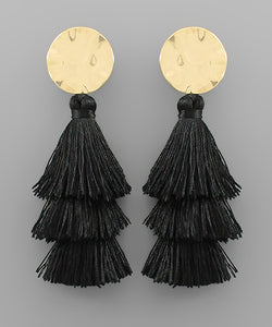 Disk & Tassel Earrings