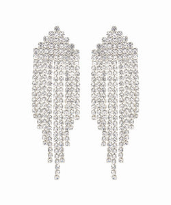 Triangle Crystal Fringe Earrings
