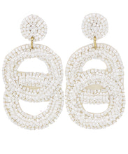 Load image into Gallery viewer, Beaded Circle Link Earrings
