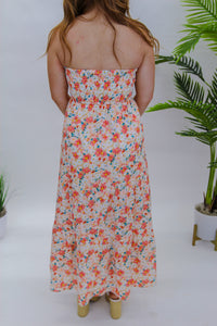 Romantic Muse Strapless Floral Maxi