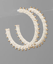 Load image into Gallery viewer, Raffia Flat Hoops
