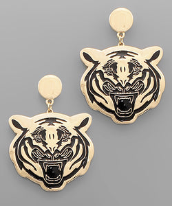 Epoxy Tiger Earrings