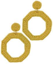 Load image into Gallery viewer, Beaded Octagon Earrings
