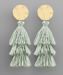 Disk & Tassel Earrings