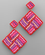 Load image into Gallery viewer, 2 Square Bead Earrings
