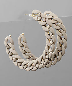 Flat Chain Hoops