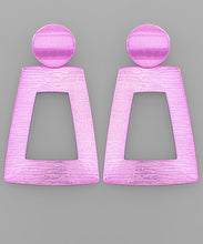 Load image into Gallery viewer, Polygon Textured Metal Earrings
