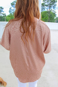 Donna Animal Print V Neck Blouse- Coco