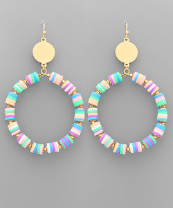 Circle Rubber & Metal Earrings