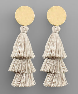 Disk & Tassel Earrings