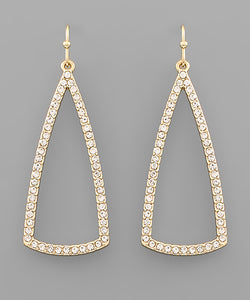 Paved Triangle Earrings