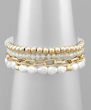 Load image into Gallery viewer, Matte Mermaid Ball &amp; Pearl Bracelet
