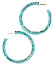 Load image into Gallery viewer, 50mm Color Twist Hoops
