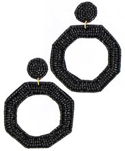 Load image into Gallery viewer, Beaded Octagon Earrings
