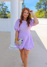 Load image into Gallery viewer, Sassy Puff Sleeve  Romper- Lavender
