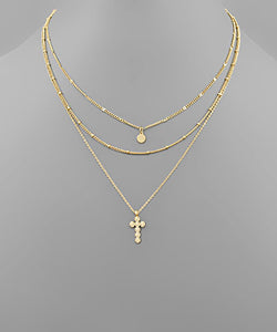 Layer Cross Necklace