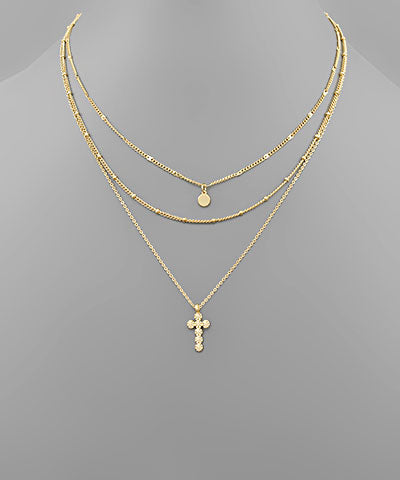 Layer Cross Necklace
