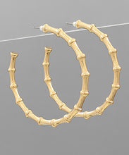 Load image into Gallery viewer, Bamboo Hoops

