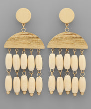 Load image into Gallery viewer, Wood Bead Tassel Earrings
