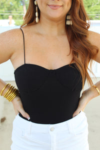 Serenity Padded Bodysuit- Black