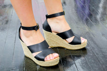 Load image into Gallery viewer, Black Ankle Wedges
