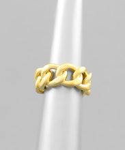Load image into Gallery viewer, Brass Dia Cut Chain Open Ring
