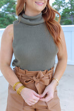 Load image into Gallery viewer, Lillian Turtle Neck Knit Top- Olive
